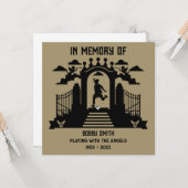 Ter nagedachtenis aan een golfers begrafenis kaart (Voorkant / Achterkant in situ)