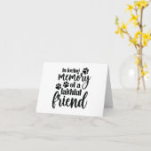 Ter nagedachtenis aan een trouwe vriend BLANK kaar Kaart (Gele Bloem)