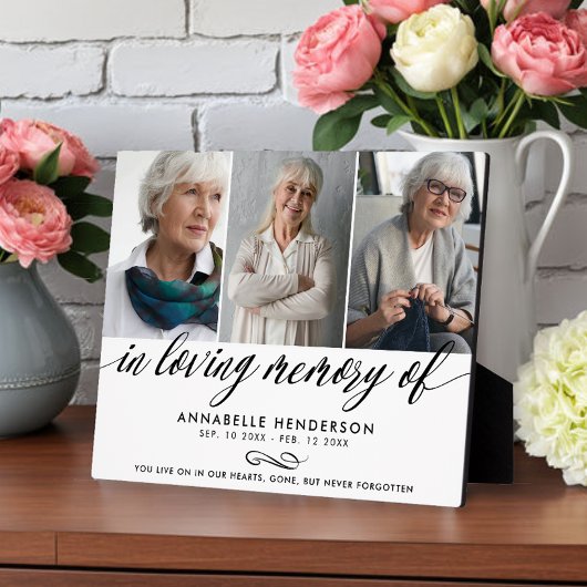 Ter nagedachtenis aan - Foto Collage Fotoplaat