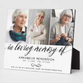 Ter nagedachtenis aan - Foto Collage Fotoplaat (Zijkant)