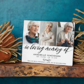 Ter nagedachtenis aan - Foto Collage Fotoplaat (Zijkant)