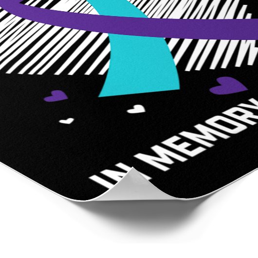 Ter nagedachtenis aan geliefde dochter suïcidebewu poster (Hoek)