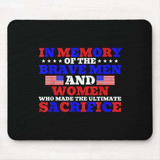 Ter nagedachtenis aan het Brave Man & amp; Woman M Muismat (Voorkant)