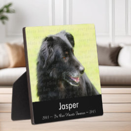 Ter nagedachtenis aan hond foto sjabloon grafelijk fotoplaat