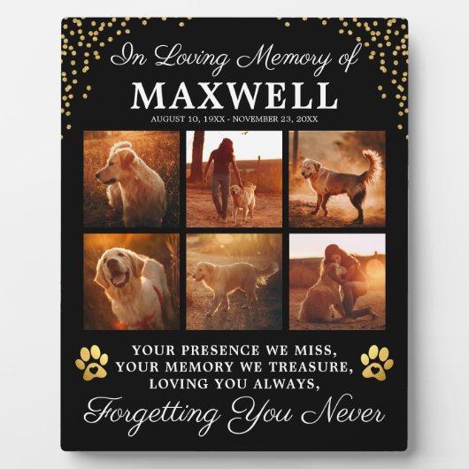 Ter nagedachtenis aan hond fotoplaat (Voorkant)