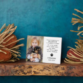 Ter nagedachtenis aan hond Persoonlijke foto-herde Fotoplaat (Zijkant)