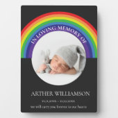 Ter nagedachtenis aan kind herdenkingsfoto fotoplaat (voorkant)