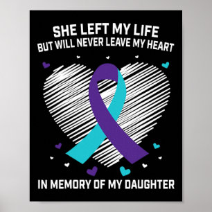 Ter nagedachtenis aan lieve dochter Suïcidebewustz Poster