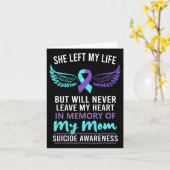 Ter nagedachtenis aan mama suicide awareness preve kaart (Gele Bloem)