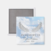 Ter nagedachtenis aan Memorial Clouds & Wings Desi Magneet (Voorkant / Achterkant)
