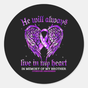 Ter nagedachtenis aan mijn broer, Angel W. Ronde Sticker