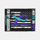 Ter nagedachtenis aan mijn kleinzoon Zelfmoord Bew Fleece Deken (Voorkant (Horizontaal))