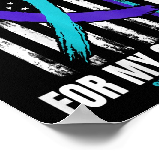 Ter nagedachtenis aan mijn kleinzoon Zelfmoord Bew Poster (Hoek)