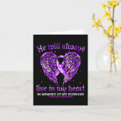 Ter nagedachtenis aan mijn man Overdosis bewustzij Kaart (Gele Bloem)