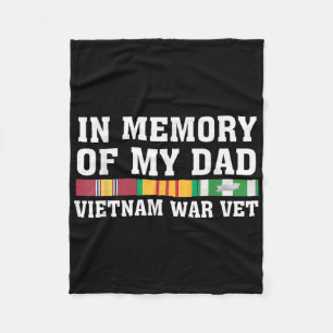 Ter nagedachtenis aan mijn vader Vietnam Veteran F Fleece Deken