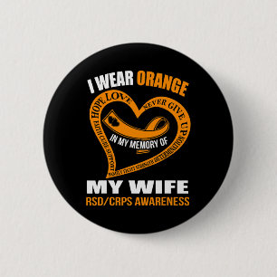 Ter nagedachtenis aan mijn vrouw Rsdcrps bewustzij Ronde Button 5,7 Cm