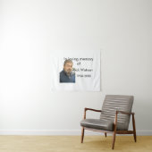 Ter nagedachtenis aan naam jaar foto moderne uitva wandkleed (In Situ (horizontaal))