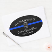 TER NAGEDACHTENIS AAN OMGEKOMEN AGENT THIN BLUE LI OVALE STICKER (Envelop)
