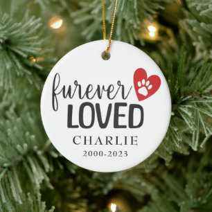 Ter nagedachtenis aan ons Pet Dog gepersonaliseerd Keramisch Ornament