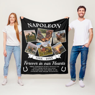 Ter nagedachtenis aan paard fleece deken