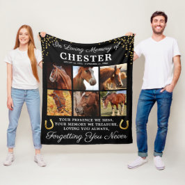 Ter nagedachtenis aan paard fleece deken