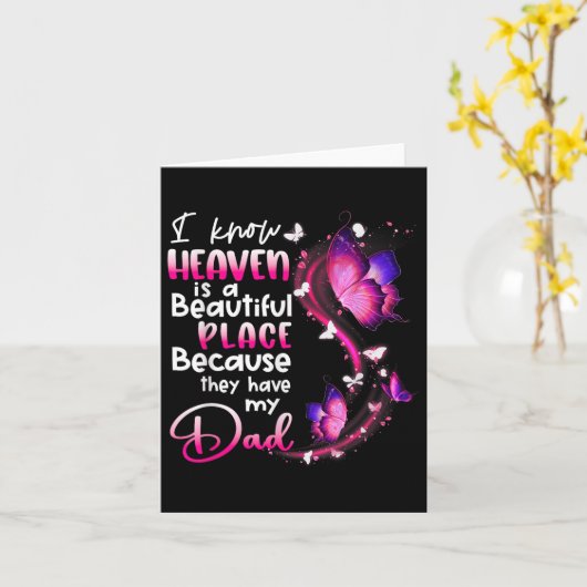 Ter nagedachtenis aan papa, engel, weet dat de hem kaart (Gele Bloem)