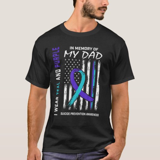 Ter nagedachtenis aan papa: Zelfmoordbewustzijnspr T-shirt (Voorkant)