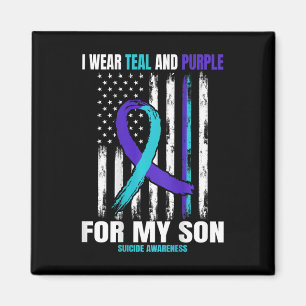 Ter nagedachtenis aan Son Suicide Awareness Flag C Magneet