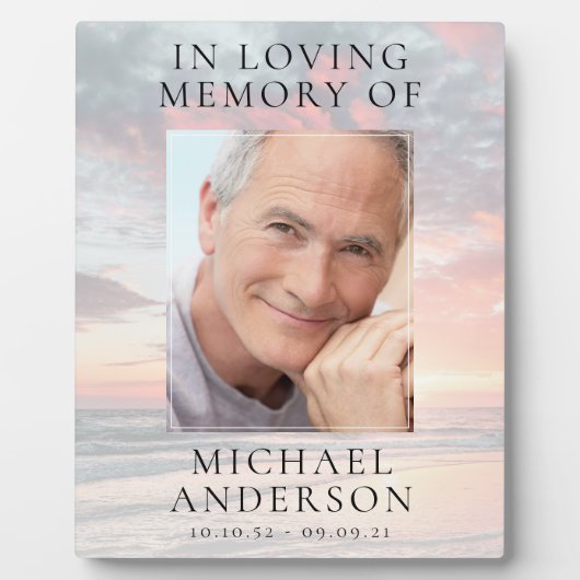 Ter nagedachtenis aan Sunset Memorial  Fotoplaat (Voorkant)