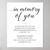Ter nagedachtenis aan u Black White Memorial Weddi Poster (Voorkant)