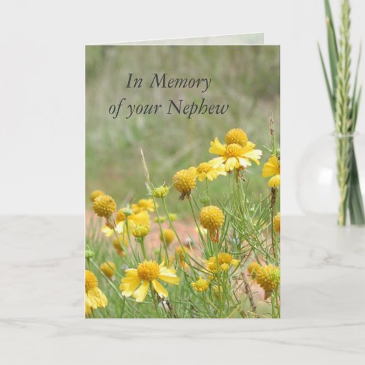 Ter nagedachtenis aan uw Nephew-Kaart van Janz Kaart (Voorkant)