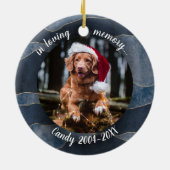 Ter nagedachtenis | Abstracte foto van hond als hu Keramisch Ornament (Achterkant)