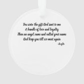 Ter nagedachtenis - Black Lab aanpasbaar aandenken Ornament (achterkant)