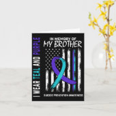 Ter nagedachtenis Broeder Suicide Awareness Preven Kaart (Gele Bloem)