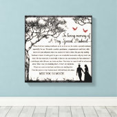 Ter nagedachtenis/ Echtgenoot Canvas Afdruk (Insitu (Houten vloer))