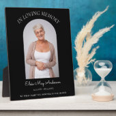 Ter nagedachtenis eenvoudig elegante herdenkingsfo fotoplaat (Zijkant)