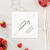 Ter nagedachtenis | Elegante script rouw- en herde Servet (Insitu)