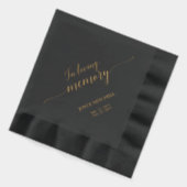 Ter nagedachtenis | Elegante script rouwkaarten Folie Servetten (Links)