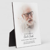 Ter nagedachtenis: foto- en boodschapherdenking fotoplaat (Zijkant)