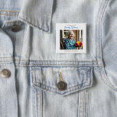 Ter nagedachtenis | Foto-herdenking Vierkante Button 5,1 Cm (In situ)