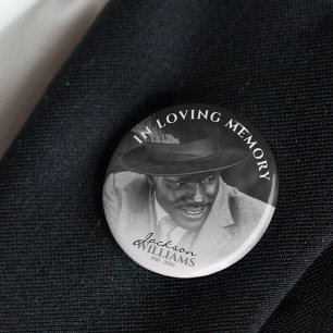 Ter nagedachtenis Foto-herdenkingsknop voor begr Ronde Button 7,6 Cm