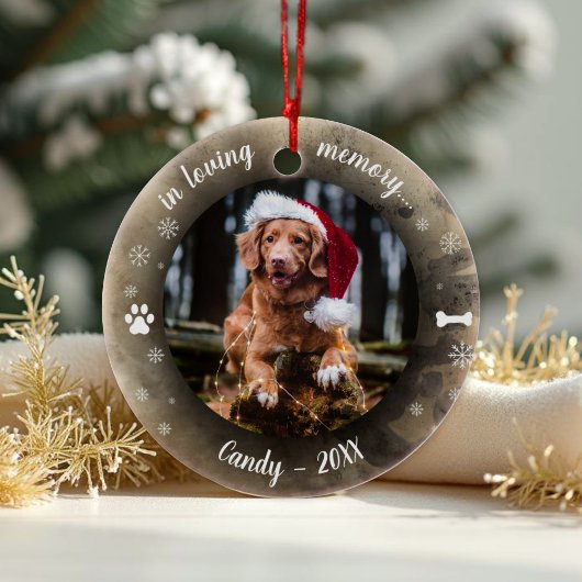 Ter nagedachtenis | Foto Hond Dier Herdenking Boke Keramisch Ornament