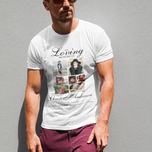 Ter nagedachtenis Fotocollage-herdenkingsshirt T-shirt