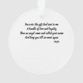 Ter nagedachtenis - Gouden Lab aanpasbaar herdenki Ornament (achterkant)