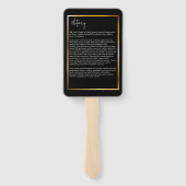 Ter nagedachtenis Gouden rouwfoto grafmonument fot Handwaaier (Achterkant)