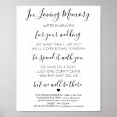 Ter nagedachtenis Hemel gedicht Trouwherdenking Poster (Voorkant)