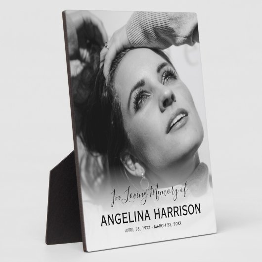 Ter nagedachtenis | Herdenkingsfoto Fotoplaat (Zijkant)