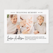 Ter nagedachtenis Herdenkingsmoderne Eenvoudige 3  Briefkaart (Voorkant)