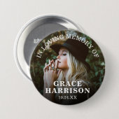 Ter nagedachtenis | Herinneringsfoto Ronde Button 7,6 Cm (Voorkant /achterkant)