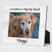 Ter nagedachtenis - Hond Gedenk Pet Verlies Condol Fotoplaat (Zijkant)